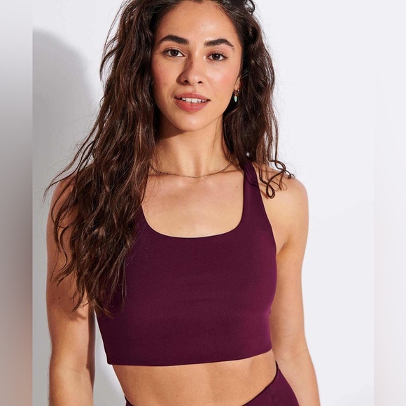 Girlfriend Collective Plum Paloma Racerback Sports Bra Size Small - Picture 1 of 6
